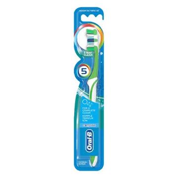 Periuta de Dinti, Oral-B, 5 Way Clean, Complete, Multi-Protectie, Medium, Culoare Verde
