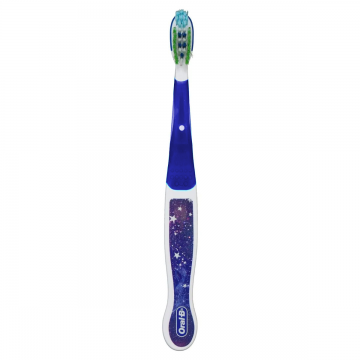 Periuta de Dinti pentru Copii, Oral-B, CrossAction, Galaxy, Varsta 6+ Ani, Multi-Protectie, Peri Moi, Albastra