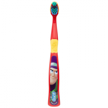 Periuta de Dinti pentru Copii, Oral-B, Pixar, Buzz Fulgerul, Varsta 3+ Ani, Multi-Protectie, Peri Moi, Rosie