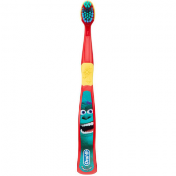 Periuta de Dinti pentru Copii, Oral-B, Pixar, Sulley, Monsters, Varsta 3+ Ani, Multi-Protectie, Peri Moi, Rosie