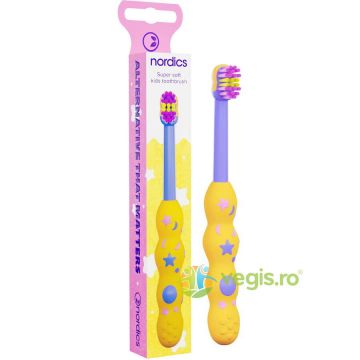 Periuta de Dinti pentru Copii Super Moale Premium Galbena