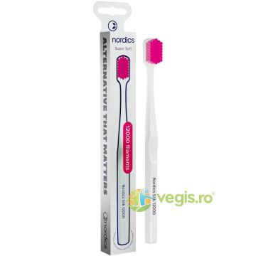 Periuta de Dinti Premium pentru Adulti 12000 Fillamente, Super Soft, Alb