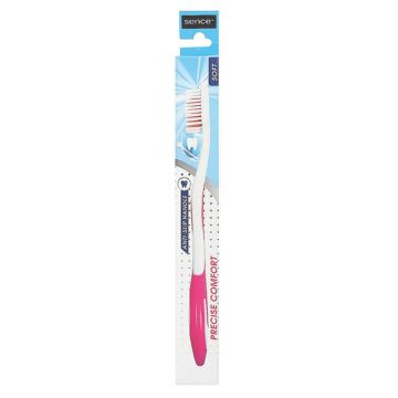 Periuta de Dinti, Sence, Precise Comfort, pentru Curatare Eficienta, Peri Moi, Culoare Roz