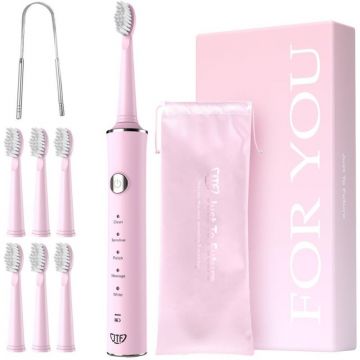 Periuta Dinti Electrica, JTF Sonic, Roz, J40, 6 Capete de Periere