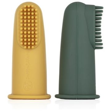 Petite&Mars Take&Match 0m+ periuta de dinti pentru deget pentru copii cu sac