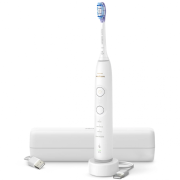 Philips Periuta de dinti electrica Philips Sonicare HX7420/01, 62.000 miscari/minut, conectata la apilcatie, autonomie 21 zile, 4 mod de periere,3 intensitati, senzor presiune luminos, functia BrushSync, capat de periere GumCare, toc functie incarcare, a