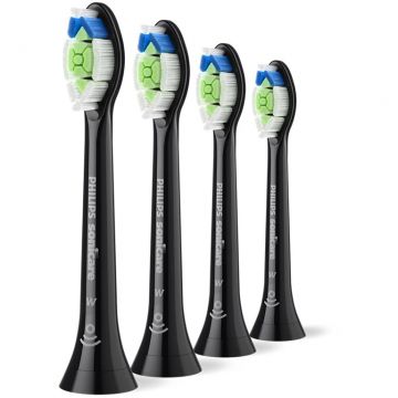 Philips Rezerve periuta de dinti electric Philips Sonicare Optimal White HX6064/88, 4 bucati, Negru