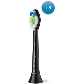 Philips Rezerve periuta de dinti electrica Philips Sonicare Optimal White HX6068/88, 8 bucati, Negru
