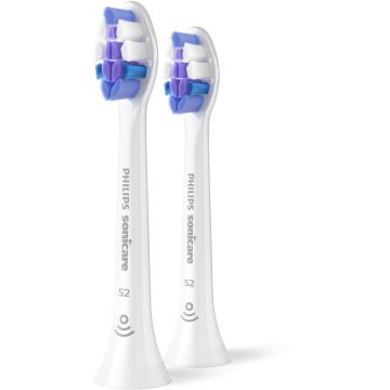 Philips Rezerve Philips Sonicare Sensitive HX6052/87, pachet de 2 capete de periere, Standard, click-on, sincronizarea modurilor BrushSync, Alb