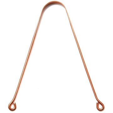 Racleta pentru Limba, Zamo®, Copper, pentru Curatarea Placii Bacteriene, Efect Antimicrobian, Material Cupru