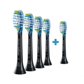 Rezerve periuta de dinti electrica Philips HX9045/88 Sonicare Premium Plaque Defence, 5 bucati (Negru)