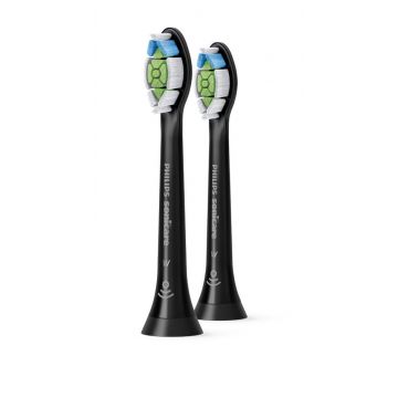Rezerve periuta de dinti electrica Philips Sonicare Optimal White HX6062/88, 2 bucati (Negru)