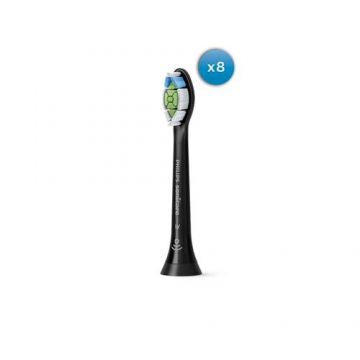 Rezerve periuta de dinti electrica Philips Sonicare Optimal White HX6068/88, 8 bucati (Negru)