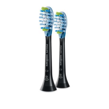 Rezerve periuta de dinti electrica Philips Sonicare Premium Plaque Defence HX9042/88, 2 bucati (Negru)