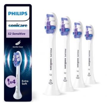Rezerve periuta de dinti electrica Philips Sonicare Sensitive HX6054/87, 4 bucati (Alb)