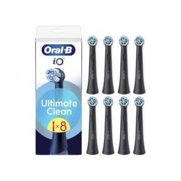 Rezerve periuta electrica Oral-B iO UltimateClean, 8 bucati (Negru)