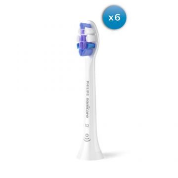 Rezerve periuta electrica Philips HX6056/87 Sonicare Sensitive, 6 bucati (Alb)