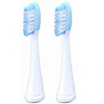 Set 2 capete pentru periuta de dinti electrica, WEW0929 (Alb/Albastru)