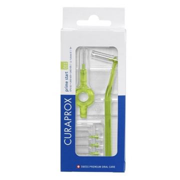 Set Periute Interdentare, Curaprox, CPS 011 Prime Start, pentru Curatarea Spatiilor Interdentare, impotriva Gingivitei, Culoare Verde, 5 buc