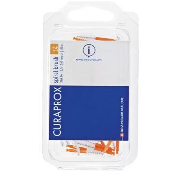 Set Periute Interdentare, Curaprox, CRA Regular, pentru Ingrijirea Profesionala a Spatiilor Interdentare, Marimea 14, Culoare Portocaliu, 50 buc