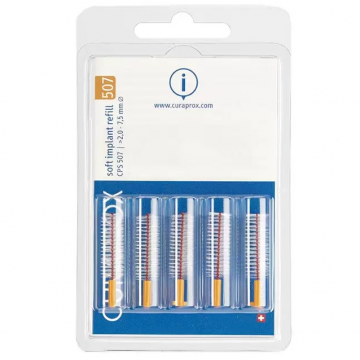 Set Periute Interdentare, Curaprox, Soft Implant, 507, pentru Ingrijirea in Umra Implanturile Dentare, 2mm, 5 buc