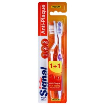 Signal Anti-Plaque periuta de dinti Medium 2 pc