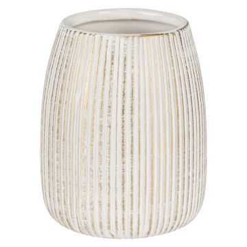 Suport pentru periuța de dinți alb-auriu din ceramică Pascoli – Wenko