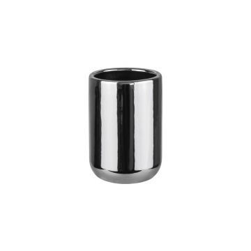 Suport pentru periuța de dinți argintiu din ceramică Lotus – Mette Ditmer Denmark