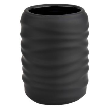 Suport pentru periuța de dinți negru din ceramică Illana – Wenko