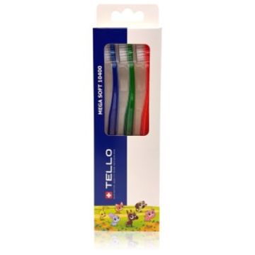 TELLO Kids 10400 Mega Soft periuțe de dinți pentru copii